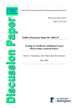Testing for feedback-conditional regret effects using a natural lottery