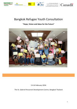Bangkok Refugee Youth Consultation