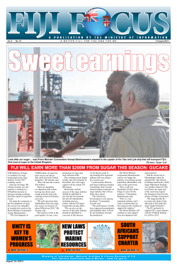 Fiji Focus Vol 2 Issue 15 -14/8/11