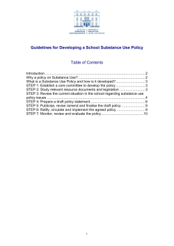 Guidelines for Developing a School Substance Use Policy (Word
