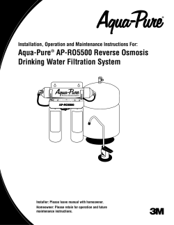 Aqua-Pure&reg; AP-RO5500 Reverse Osmosis Drinking Water