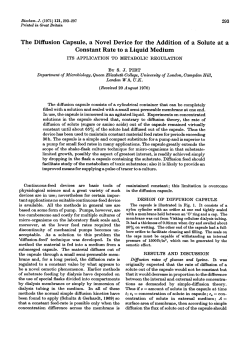 The Diffusion Capsule, a Novel Device for the Addition of a Solute at