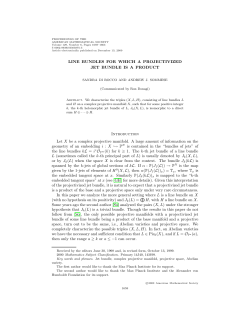 LINE BUNDLES FOR WHICH A