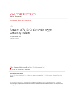 Reaction of Fe-Ni-Cr alloys with oxygen