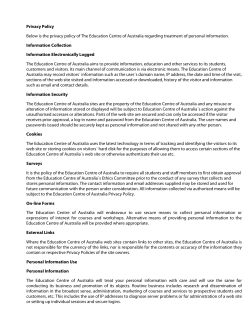 Privacy Policy - Education Centre of Australia