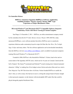 Press release announcing our RiffPlayer!