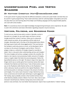 Understanding Pixel and Vertex Shaders