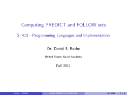 Computing PREDICT and FOLLOW sets