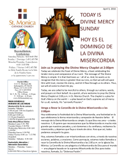 today is divine mercy sunday hoy es el domingo de la divina