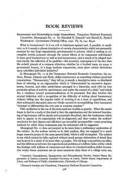 Review of Bureaucracy and Trusteeship in Large Corporations by