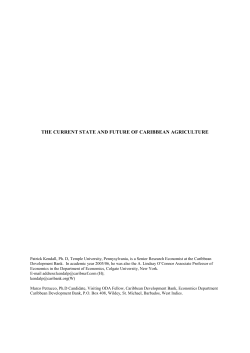 the current state and future of caribbean agriculture