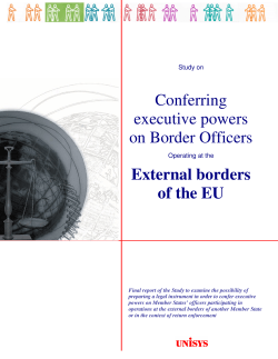Study on Conferring executive powers on Border Officers Operating