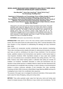 model-based image-matching kinematics analysis of three ankle