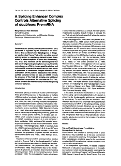 A Splicing Enhancer Complex Controls Alternative Splicing of