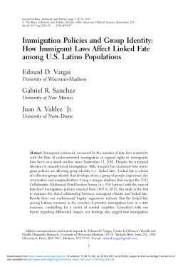 Immigration Policies and Group Identity: How