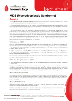Myelodysplastic Syndrome