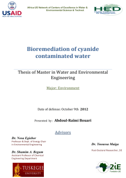 Bioremediation of cyanide contaminated water