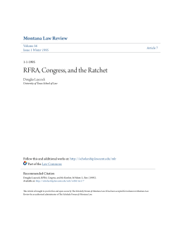 RFRA, Congress, and the Ratchet