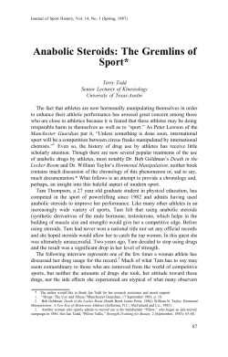 Anabolic Steroids - Semantic Scholar