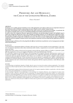 PREHISTORIC ART AND MUSEOLOGY: THE CASE OF THE