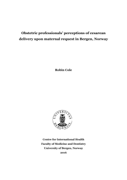 Obstetric professionals` perceptions of cesarean delivery upon