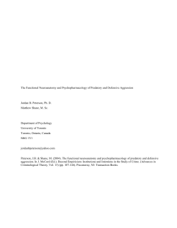 The functional neuroanatomy and psychopharmacology of predatory