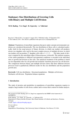 Stationary size distributions of growing cells with binary and multiple