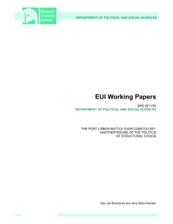 EUI Working Papers - Cadmus, EUI Research Repository