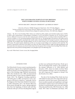 Diet and foraging habitats of non-breeding white storks (Ciconia
