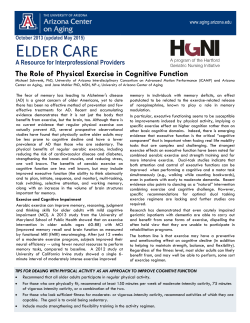 Physical Exercise in Cognitive Function