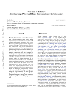 The Sum of Its Parts``:Joint Learning of Word and