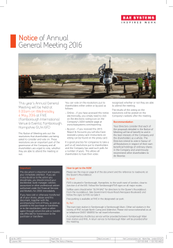 Notice of Annual General Meeting 2016 - BAE Systems
