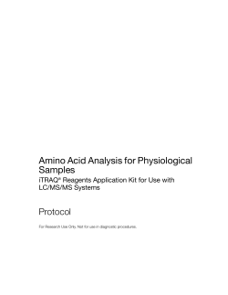 Amino Acid Analysis for Physiological Samples