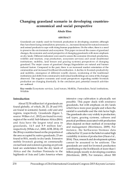 Changing grassland scenario in developing countries