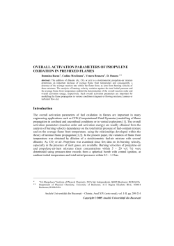 OVERALL ACTIVATION PARAMETERS OF PROPYLENE