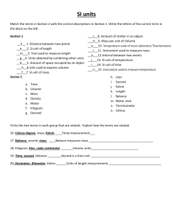 SI units