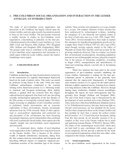 1. PRE-COLUMBIAN SOCIAL ORGANISATION AND INTERACTION