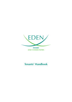Tenants` Handbook - Eden Housing Association