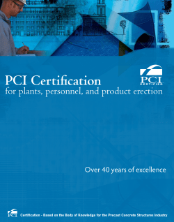 PCI Certification - Precast Concrete Institute