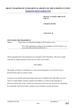 draft charter of fundamental rights of the european union