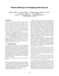 Online Ordering of Overlapping Data Sources