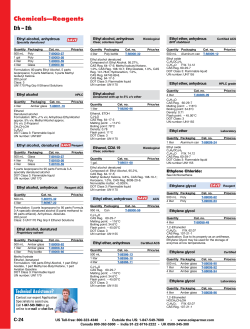 Chemicals&mdash;Reagents - Cole