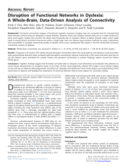 A Whole-Brain, Data-Driven Analysis of Connectivity