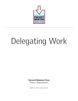 Delegating Work