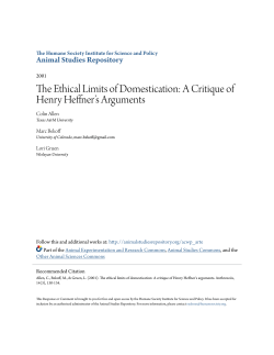 The Ethical Limits of Domestication