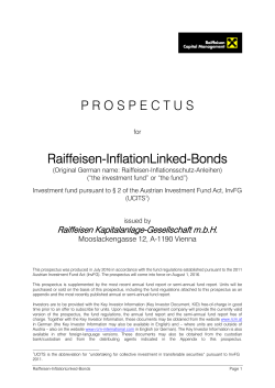 PROSPECTUS Raiffeisen-InflationLinked-Bonds