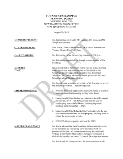 Minutes - Town of New Hampton, NH