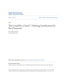 This Could Be a Game!": Defining Gamification for the Classroom