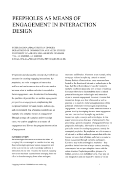 peepholes as means of engagement in interaction design