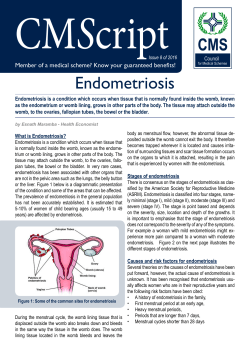 Endometriosis - Council for Medical Schemes